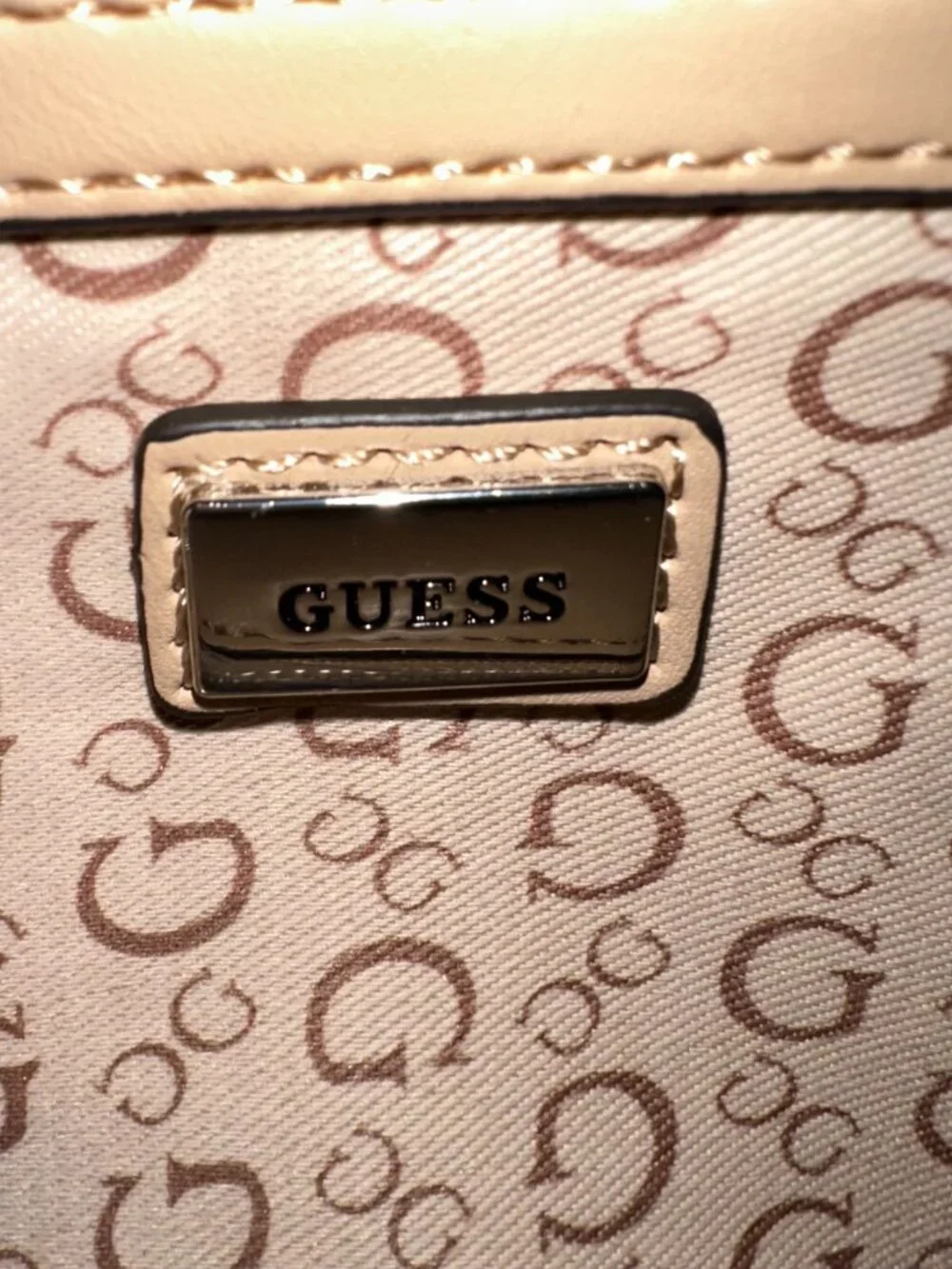 Guess Totte Bag Brown Portini With Included Pouch Mocha